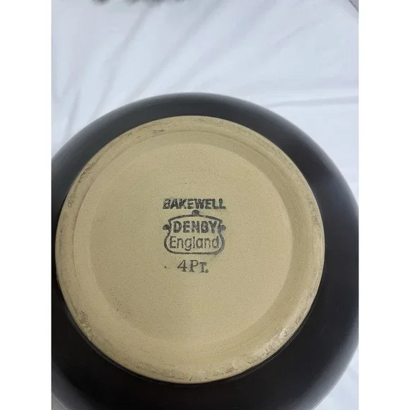 Vintage Set Of 2 Denby  Bakewell 2pt +4pt Stoneware Mixing Bowl Brown England - Picture 6 of 11